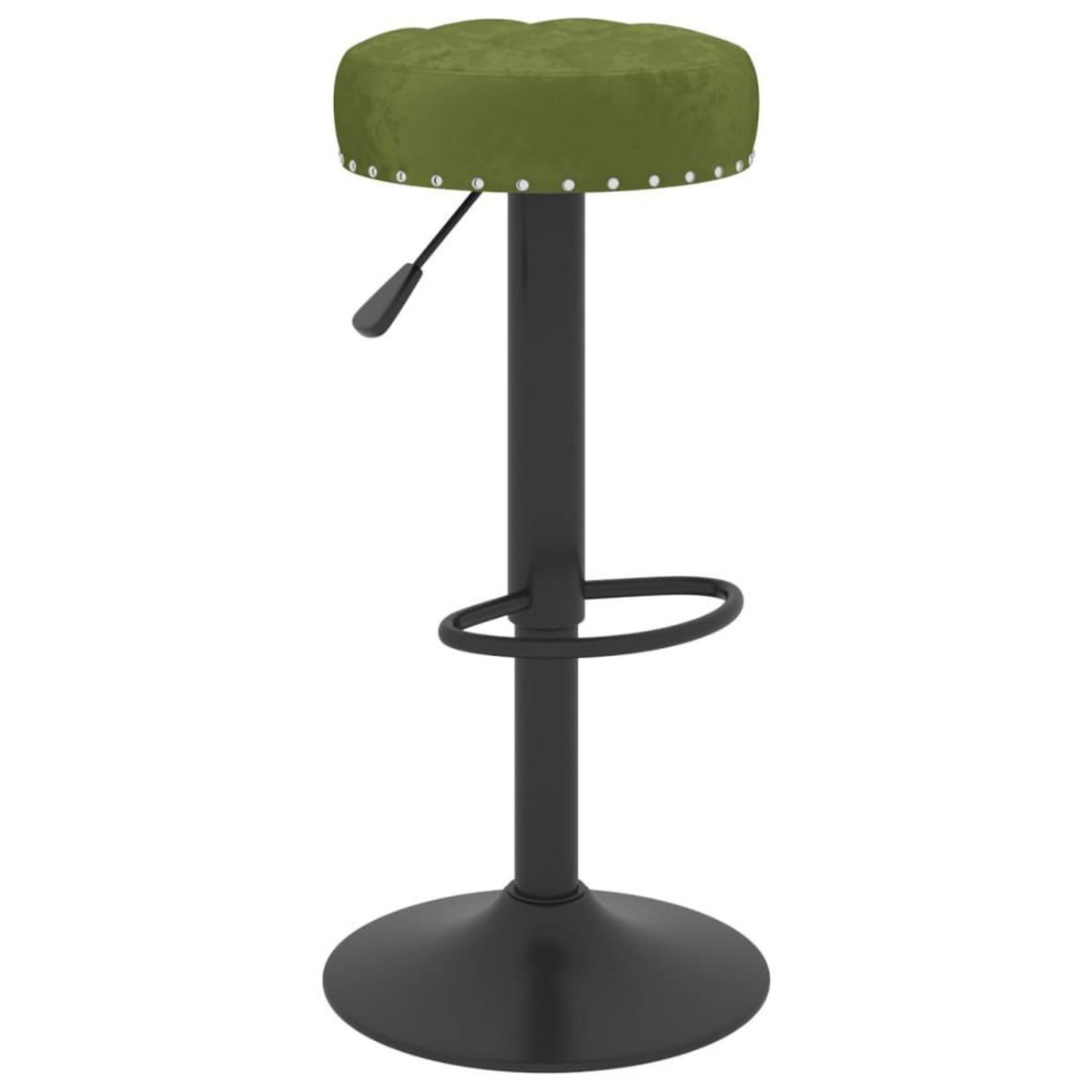 VIDAXL Tabourets de bar lot de 2 vert clair velours