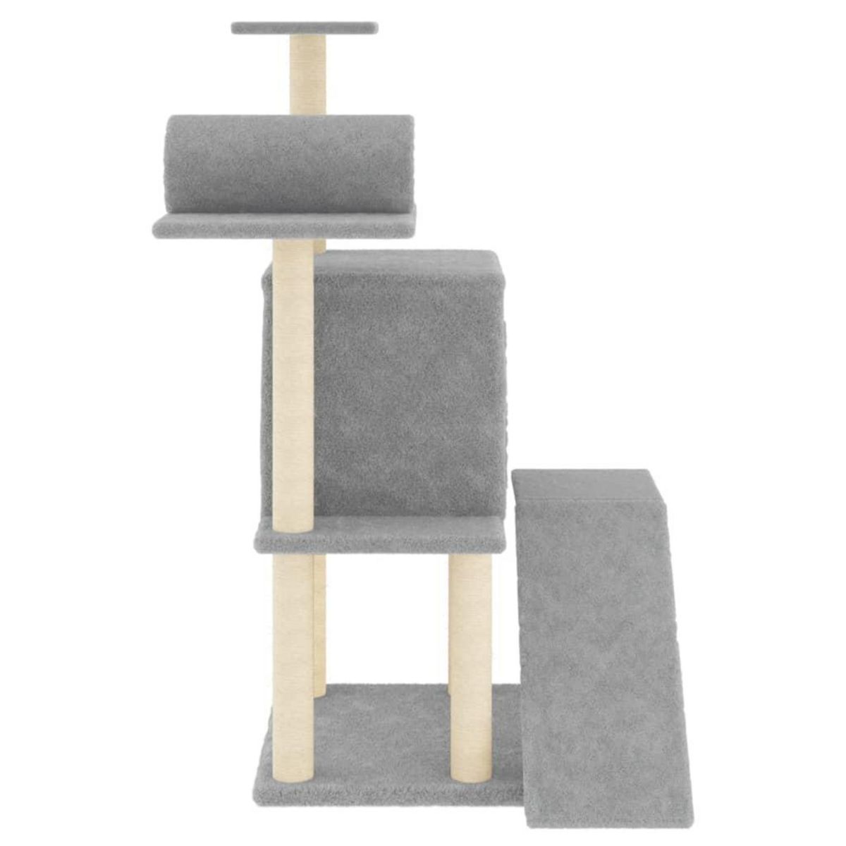 VIDAXL Arbre a chat avec griffoirs en sisal gris clair 110,5 cm