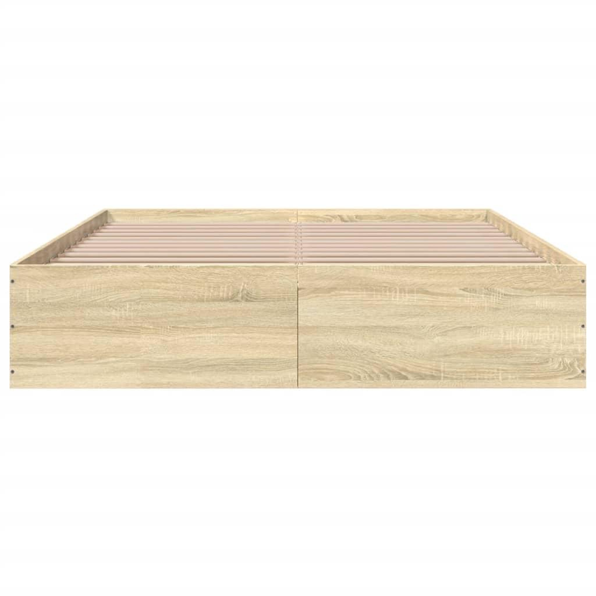 Voir la diapositive 4 : VIDAXL Cadre de lit sans matelas chene sonoma 150x200 cm