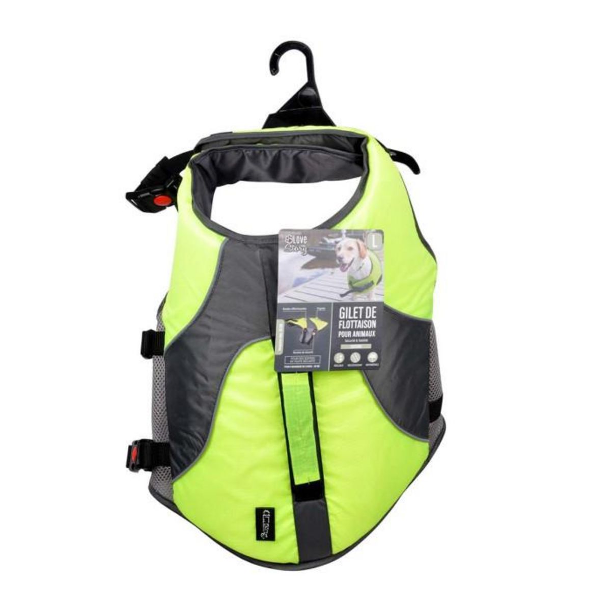 Paris Prix Gilet de Flottaison pour Chien  Réfléchissant  54cm Jaune