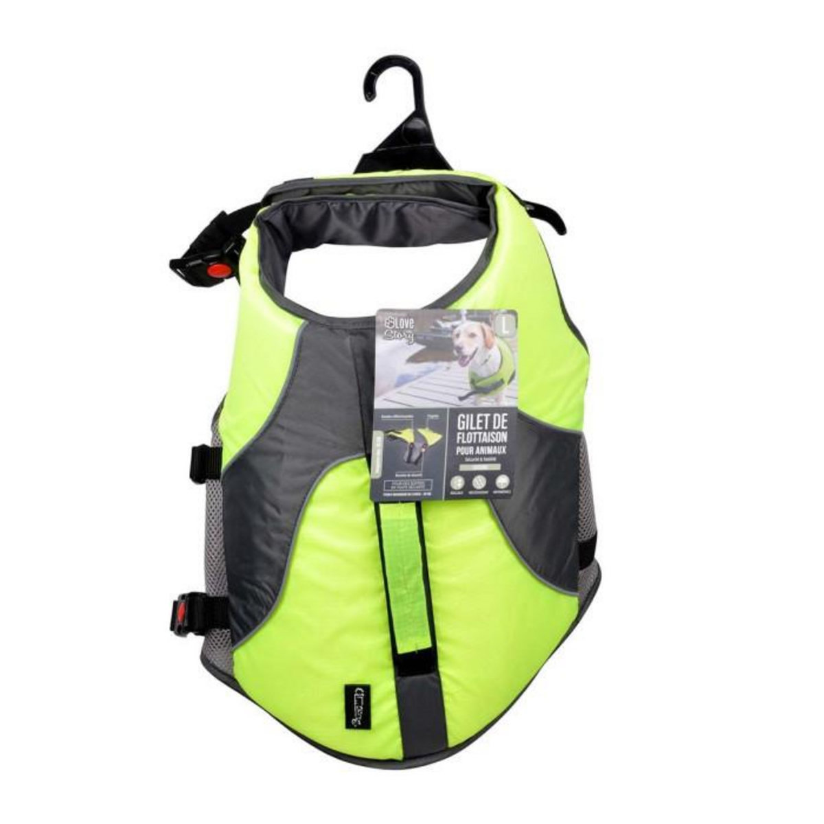 Paris Prix Gilet de Flottaison pour Chien  Réfléchissant  54cm Jaune