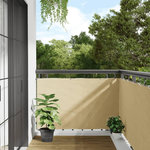 VIDAXL Ecran d'intimite de balcon creme 400x90 cm PVC