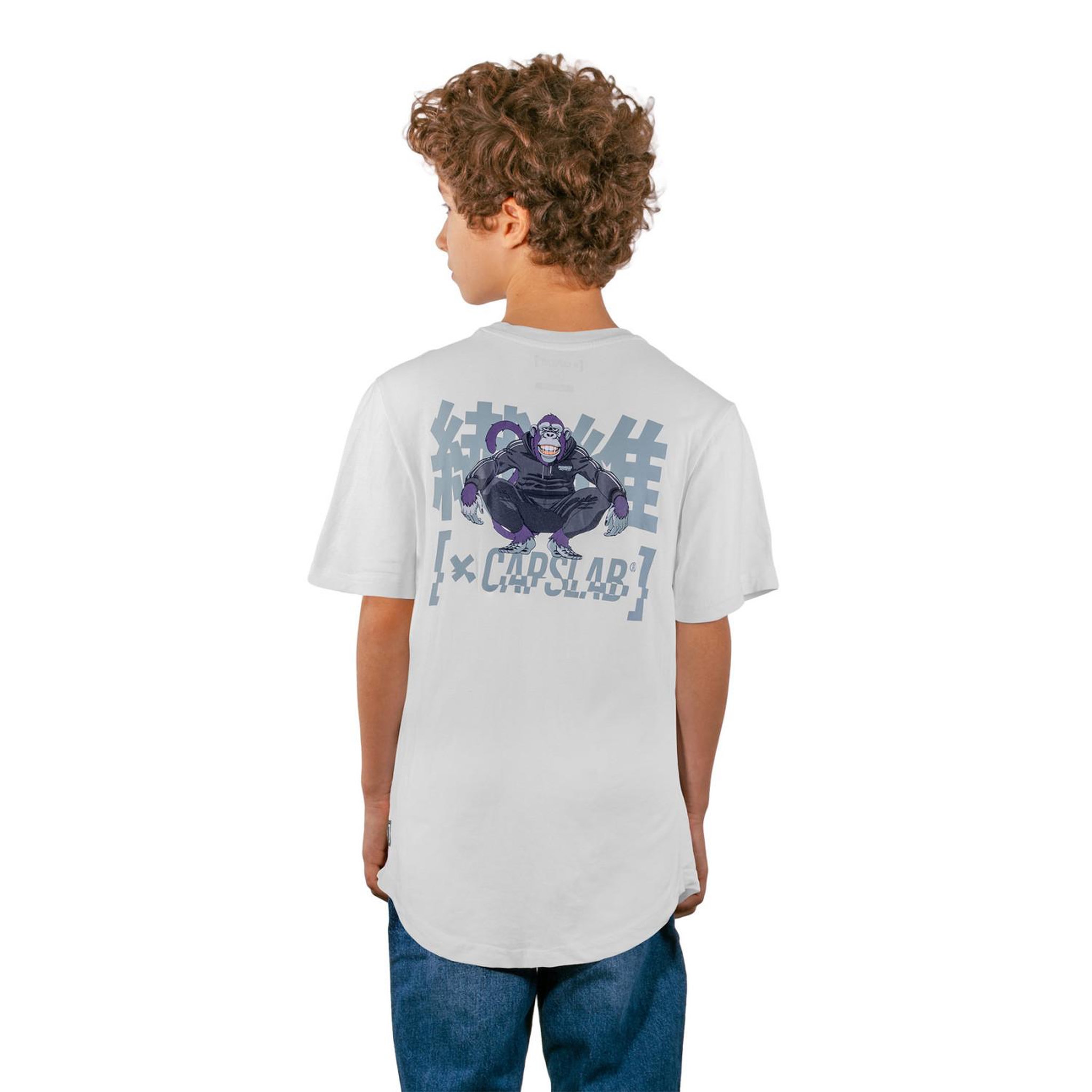 Voir la diapositive 2 : CAPSLAB T-shirt enfant confort fit avec print devant et dos monkey business