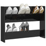 Voir la diapositive 3 : VIDAXL Armoire a chaussures murale noir brillant bois d'ingenierie