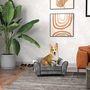 Voir la diapositive 2 : PAWHUT Canapé pour chien design - coussin déhoussable - dim. 74L x 41l x 32,5H cm - velours gris