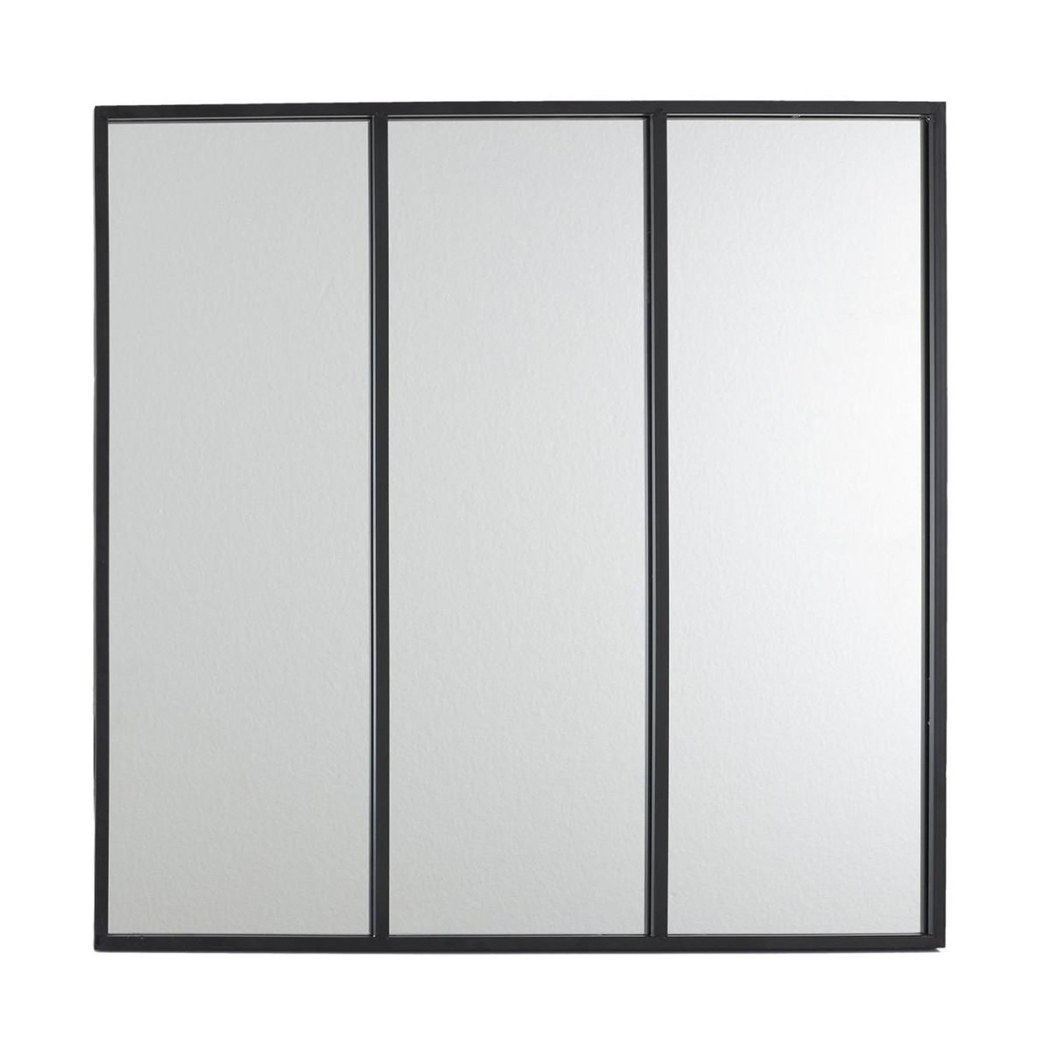 The Home Deco Factory Miroir Mural en Métal Design  Atelier  61cm Noir