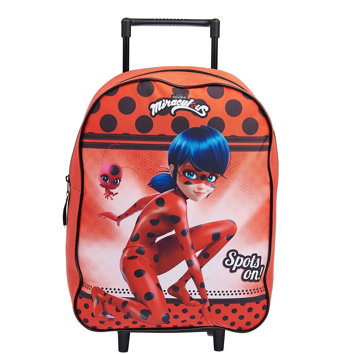 DISNEY Sac maternelle à roulettes rouge MIRACULOUS