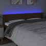 Voir la diapositive 4 : VIDAXL Tete de lit a LED Marron fonce 203x16x78/88 cm Tissu