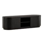 Paris Prix Meuble TV Design Nervuré  Fjallbacka  160cm Noir