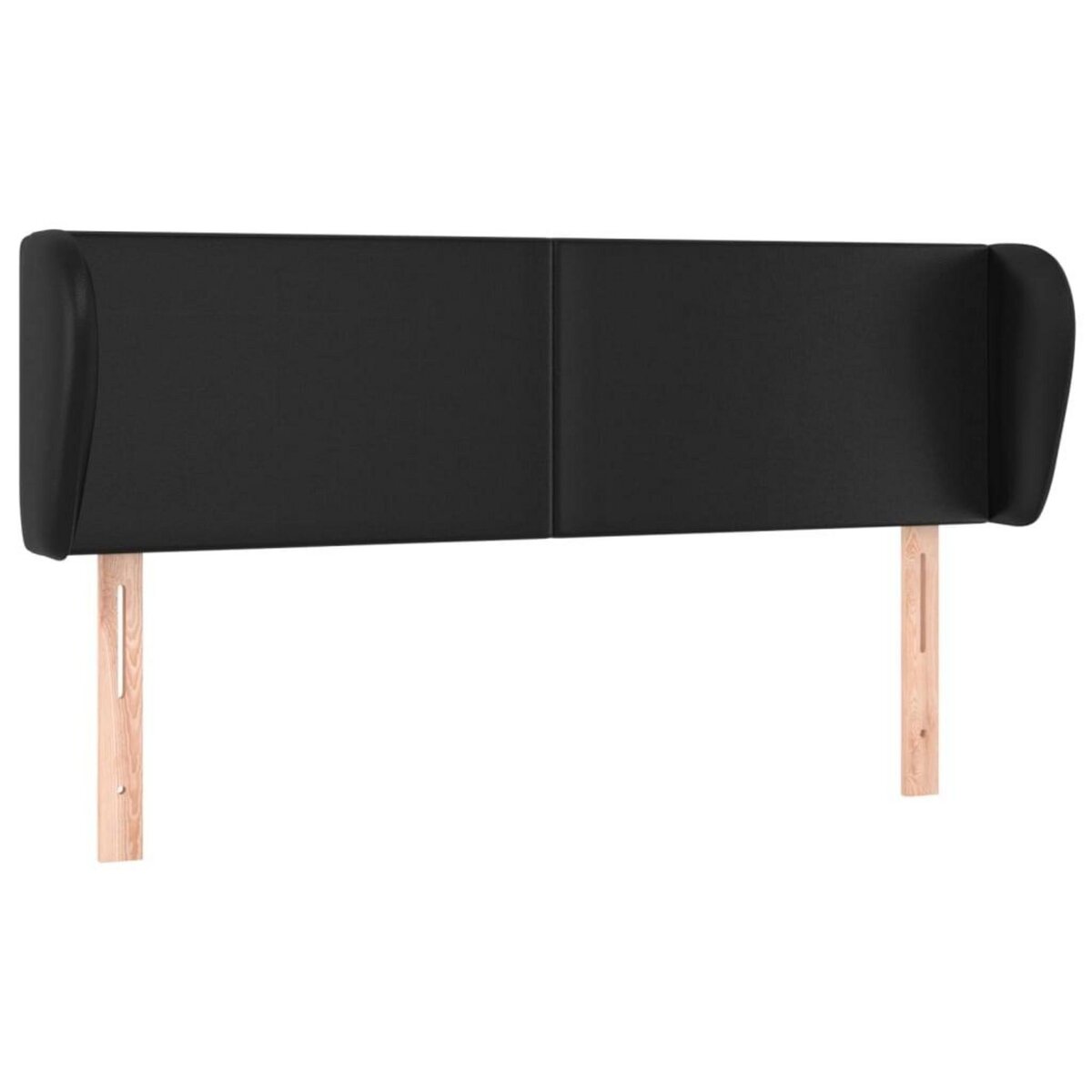 VIDAXL Tete de lit avec oreilles Noir 147x23x78/88 cm Similicuir