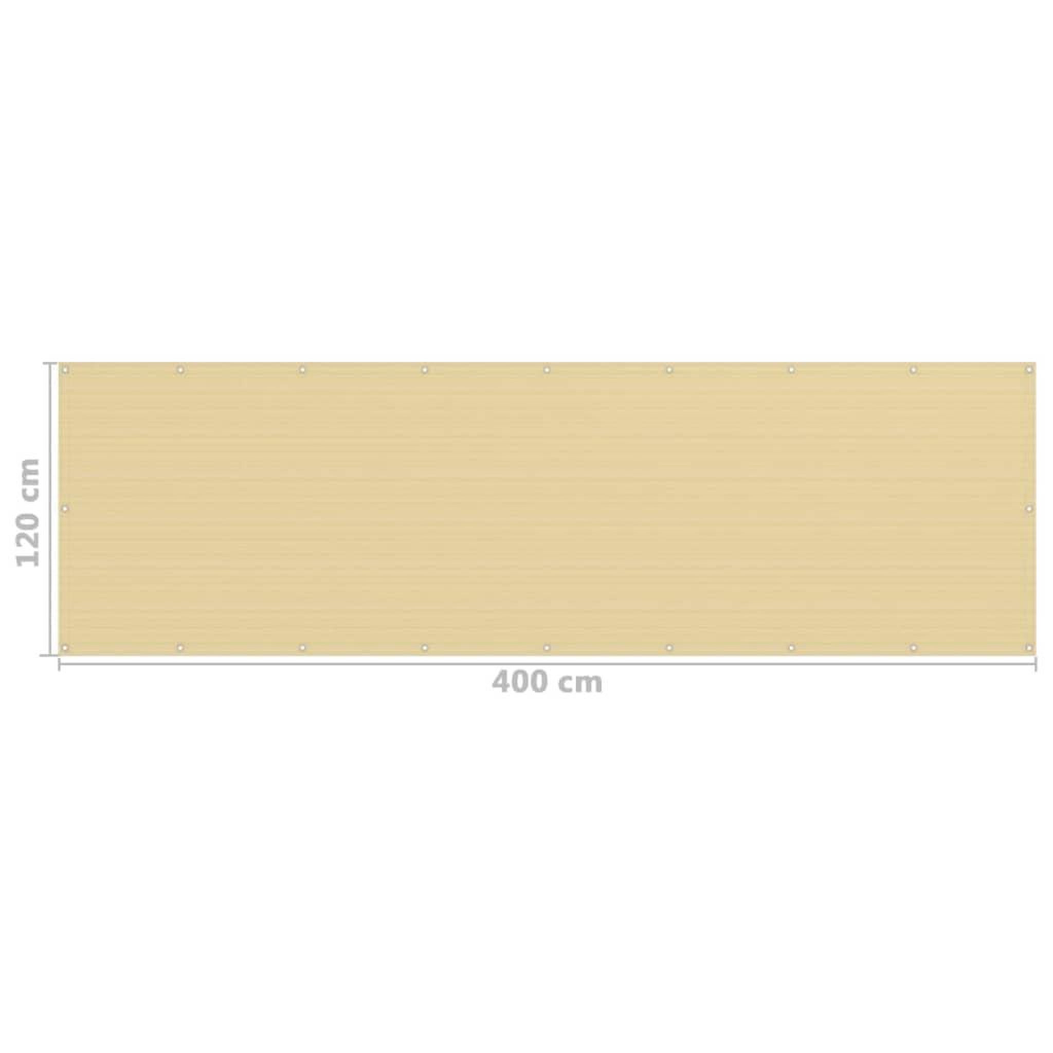 Voir la diapositive 6 : VIDAXL Ecran de balcon beige 120x400 cm pehd
