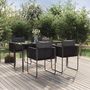 Voir la diapositive 1 : VIDAXL Ensemble a manger de jardin 5 pcs Noir
