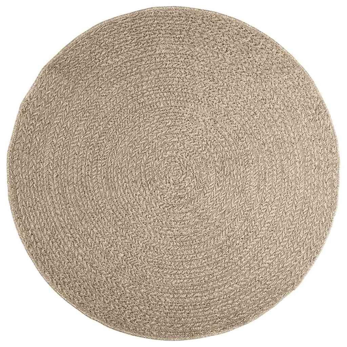 VIDAXL Tapis ZIZUR beige Ø 160cm aspect de jute interieur et exterieur