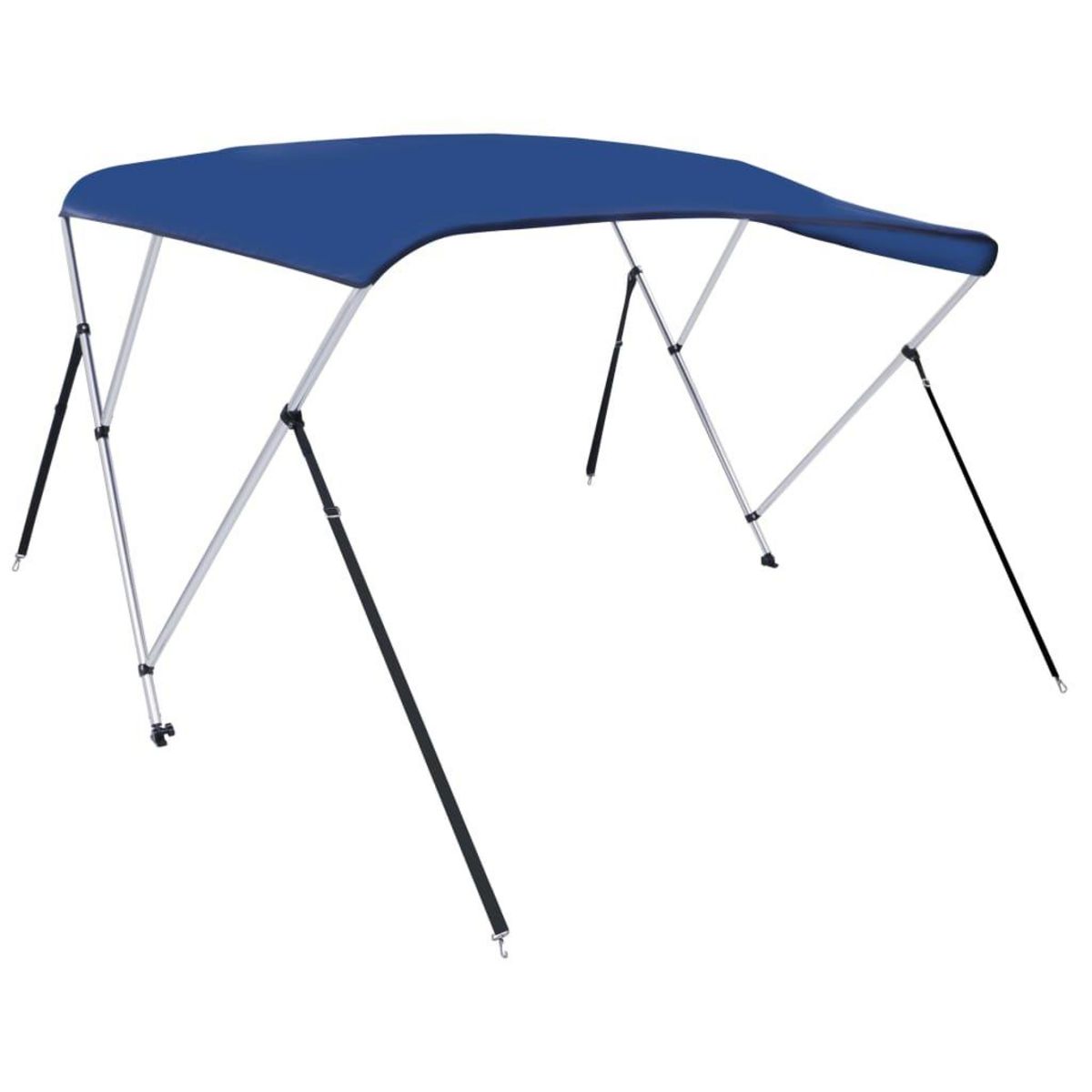 VIDAXL Auvent bimini a 3 arceaux Bleu 183x140x137 cm