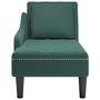 Voir la diapositive 4 : VIDAXL Fauteuil long et coussin et accoudoir droit vert fonce velours
