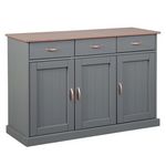 Paris Prix Buffet 3 Portes & 3 Tiroirs  Zernan  131cm Gris