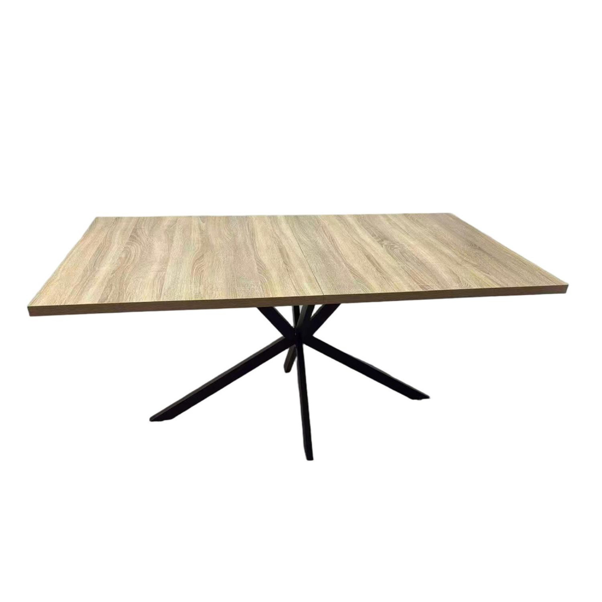 CONCEPT USINE Table extensible 8 personnes effet bois 200cm inga