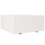 Voir la diapositive 2 : VIDAXL Jardiniere blanc 100x100x49,5 cm bois de pin massif