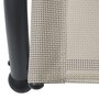 VIDAXL Chaise longue double avec auvent Textilene Creme