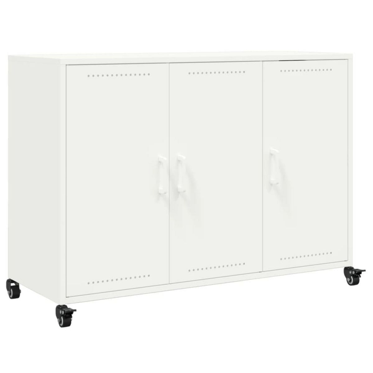 VIDAXL Buffet blanc 100,5x39x72 cm acier
