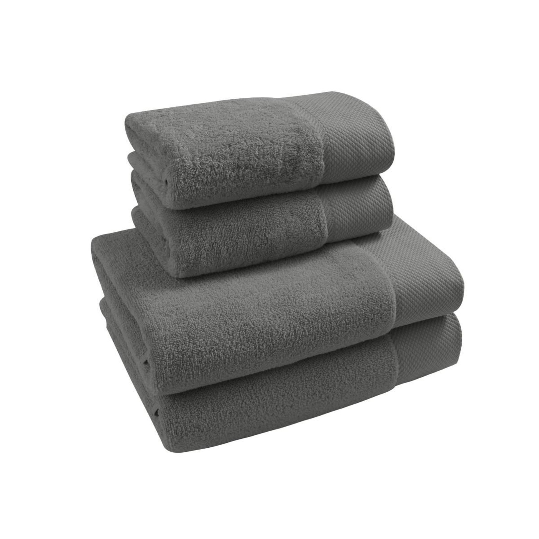 Voir la diapositive 2 : Sensei Maison Ensemble de bain 4 pièces Zéro Twist SENSOFT (2 draps de bain + 2 serviettes)