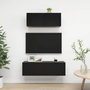 Voir la diapositive 1 : VIDAXL Ensemble de meuble TV 2 pcs Noir Bois d'ingenierie