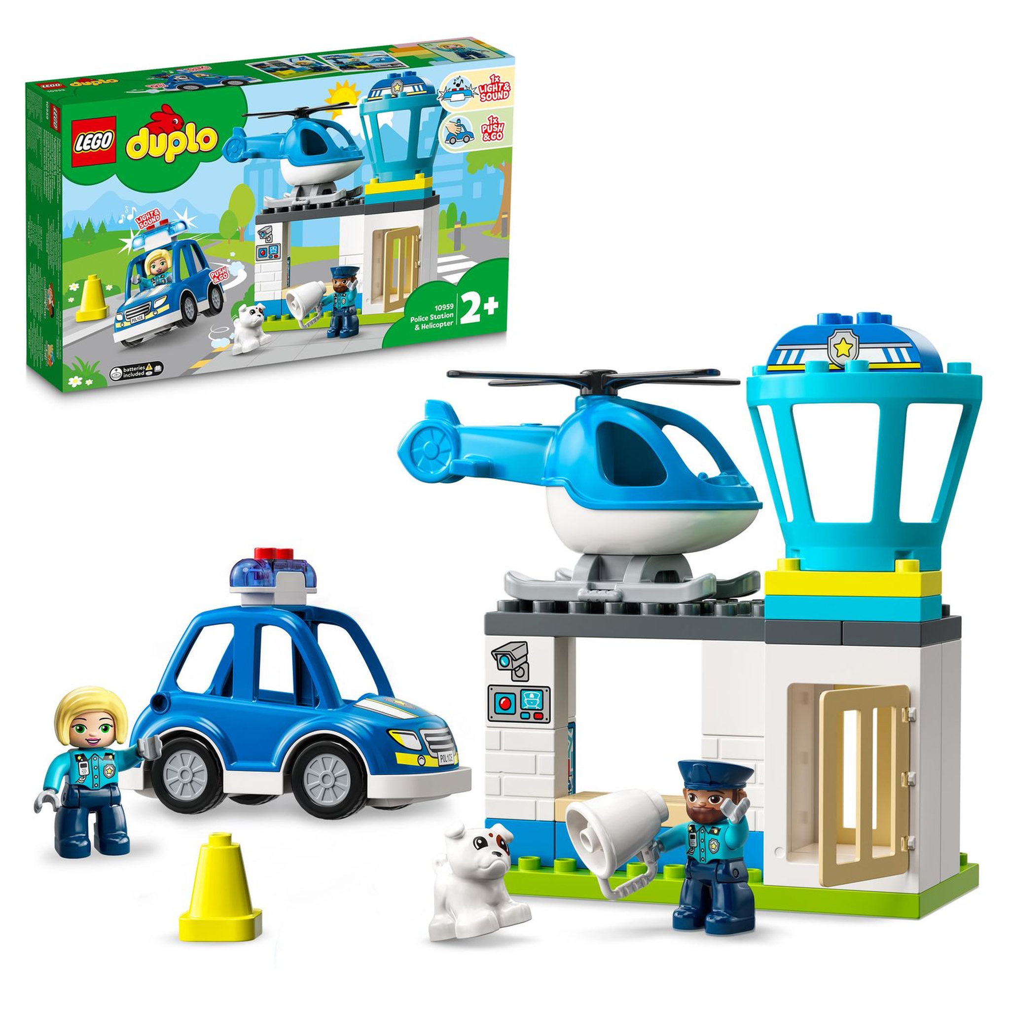 Voir la diapositive 2 : LEGO DUPLO 10959 - Le Commissariat et l&rsquo;Hélicoptère de la Police, Jouet d'Éveil