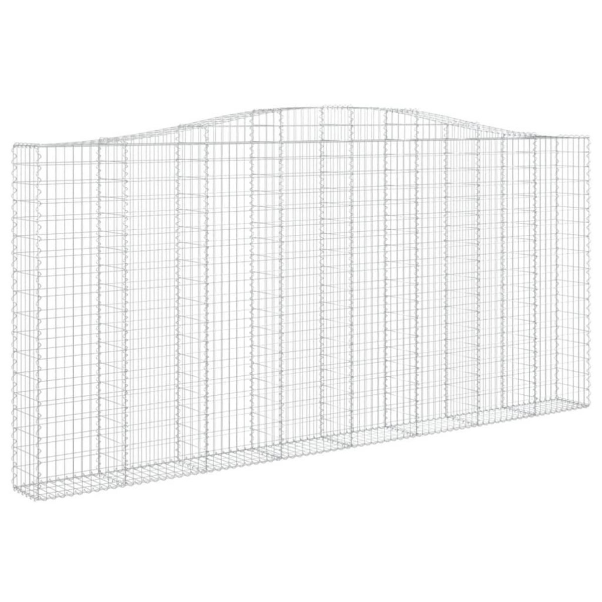 VIDAXL Paniers a gabions arques 3 pcs 400x30x180/200 cm Fer galvanise