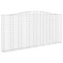 Voir la diapositive 3 : VIDAXL Paniers a gabions arques 3 pcs 400x30x180/200 cm Fer galvanise
