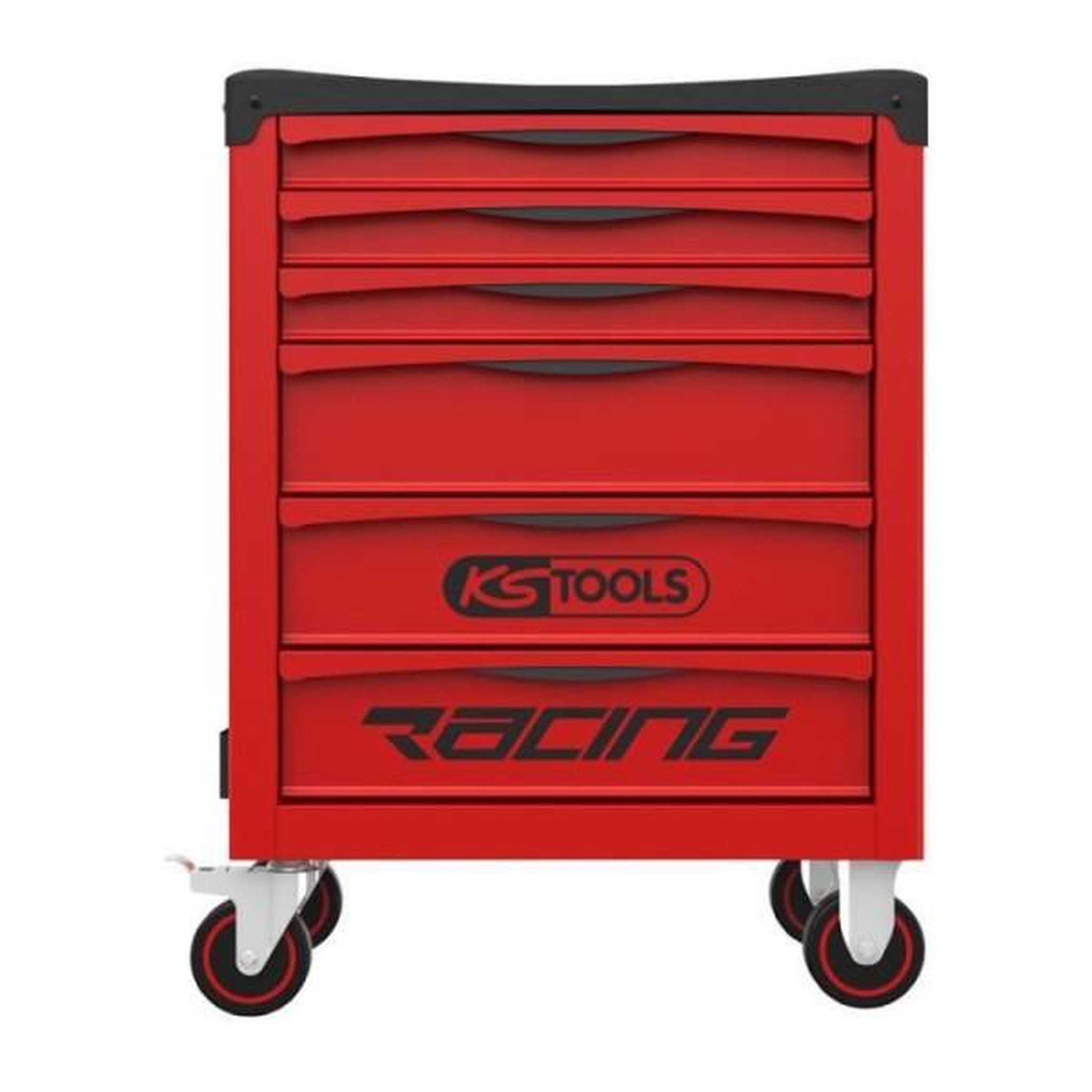 Voir la diapositive 3 : KS TOOLS Servante - vide - 6 tiroirs - ks tools - 855.0006 - rouge - charge max par tiroir 30 kg - servante d'atelier