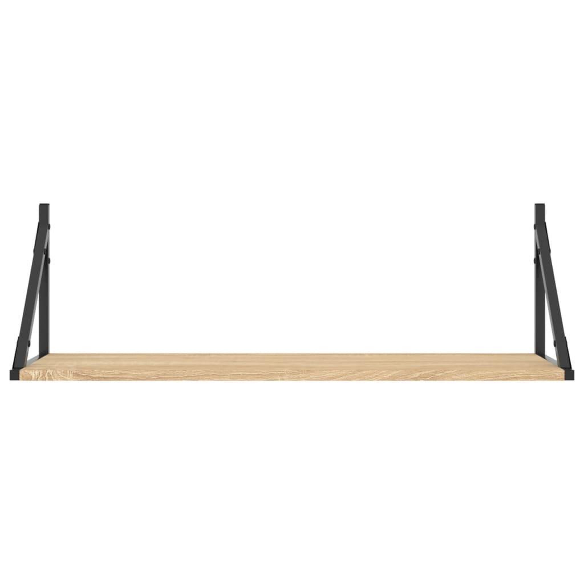 Voir la diapositive 5 : VIDAXL Etageres murales 2 pcs chene sonoma 80x25x25,5 cm