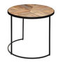 Voir la diapositive 3 : ATMOSPHERA Lot de 2 Tables à Café en Bois  Basile  56cm Marron