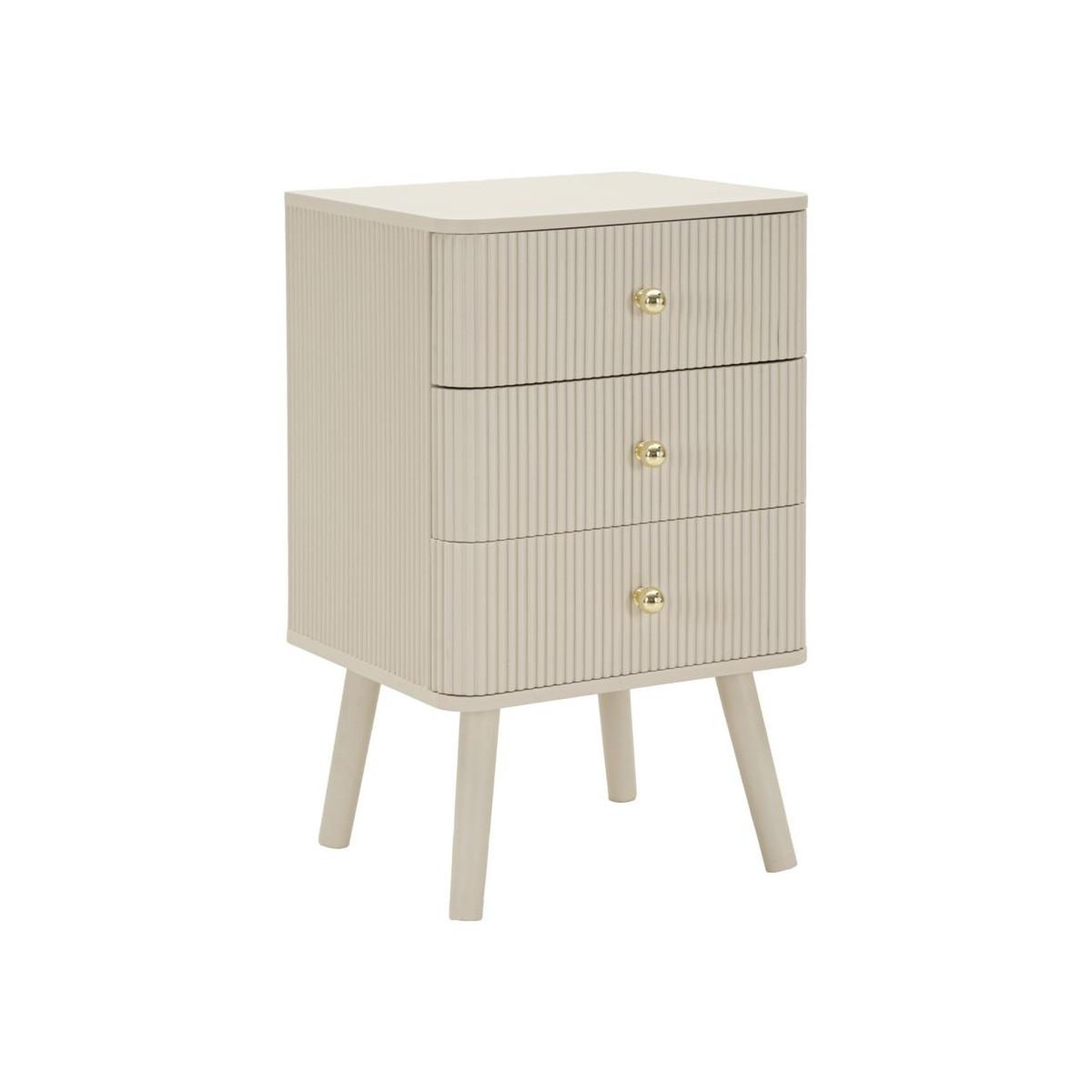 Paris Prix Table de chevet 3 tiroirs  shy  61cm blanc