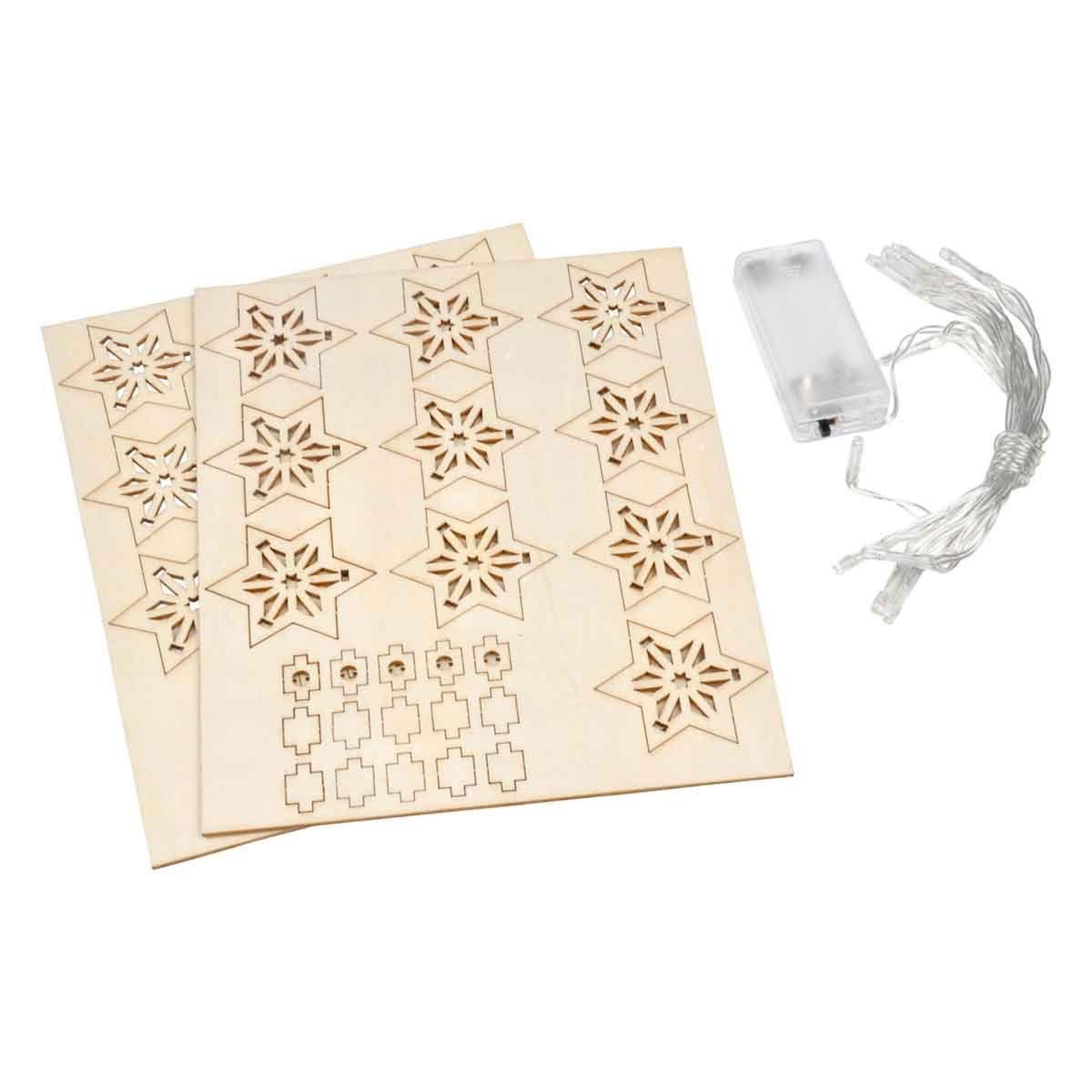 ARTDESIGN Kit guirlande led à réaliser  noël étoiles  naturel