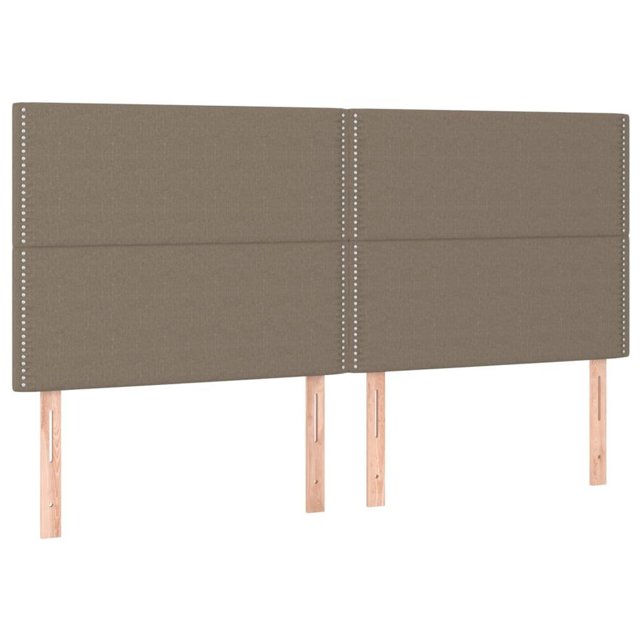 Voir la diapositive 2 : VIDAXL Tetes de lit 4 pcs Taupe 100x5x78/88 cm Tissu
