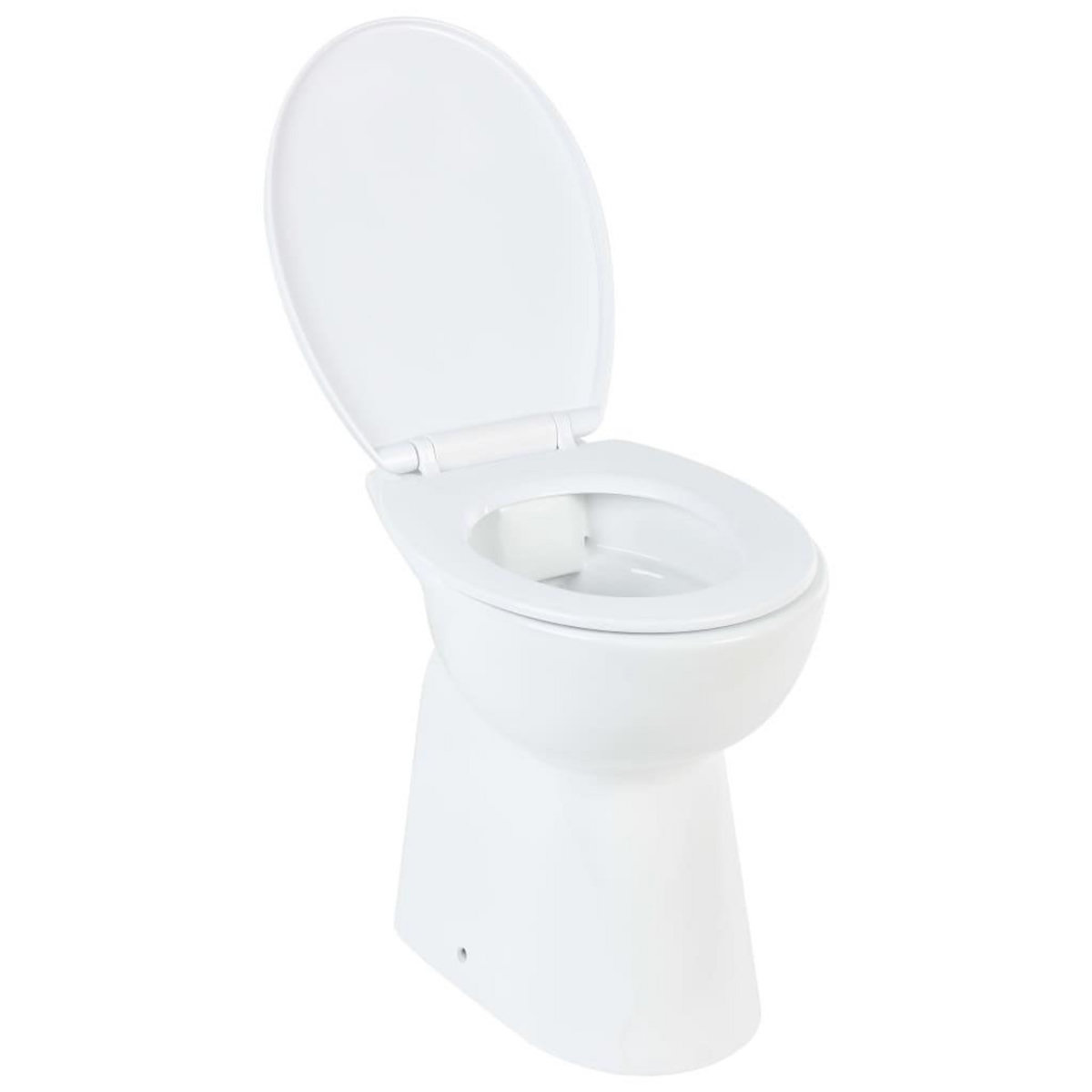 VIDAXL Toilette haute sans bord fermeture douce 7 cm Ceramique Blanc