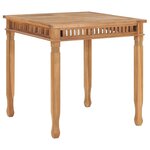 VIDAXL Table a dîner de jardin 80x80x80 cm Bois de teck solide
