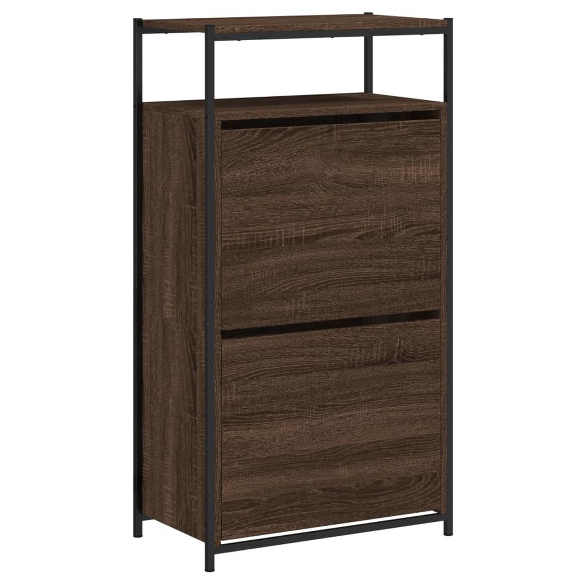 Voir la diapositive 4 : VIDAXL Armoire a chaussures chene marron 60x34x112cm bois d'ingenierie