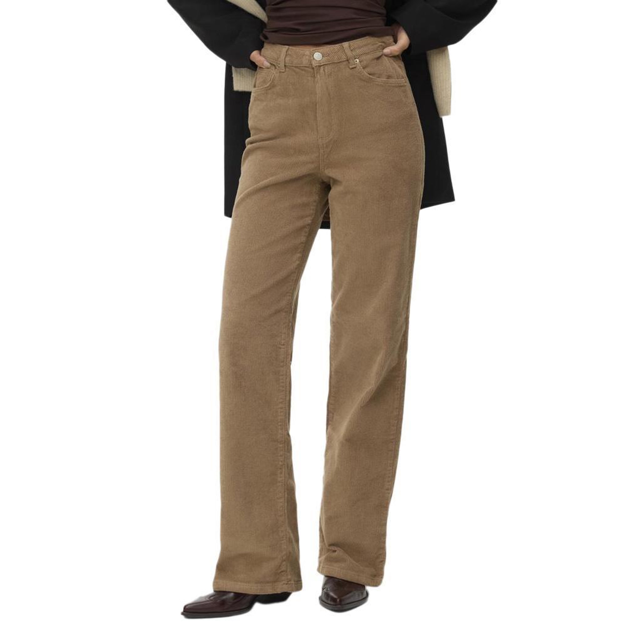 Voir la diapositive 1 : Vero Moda Pantalon Velours Beige Femme Vero Moda Tessa