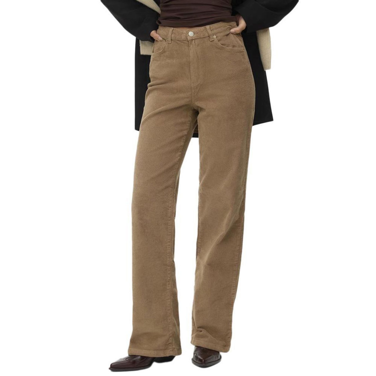 Vero Moda Pantalon Velours Beige Femme Vero Moda Tessa