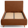 Voir la diapositive 1 : BEST MOBILIER Cristal - lit coffre - 140x200 - sommier inclus - fausse fourrure côtelée
