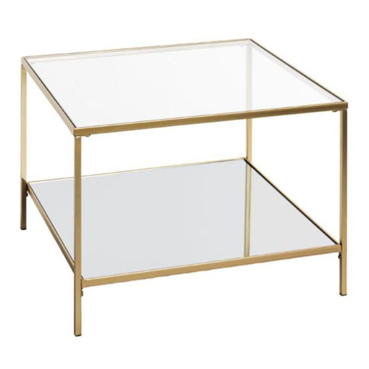 Paris Prix Table d'Appoint Carrée Design  Timana  60cm Or