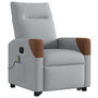 Voir la diapositive 4 : VIDAXL Fauteuil inclinable de massage electrique Gris clair Tissu