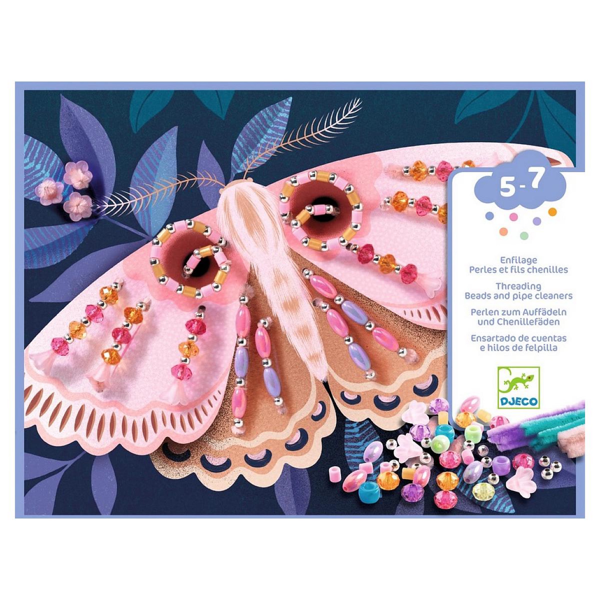 Djeco Tableau perles a enfiler : Illuminer la nuit