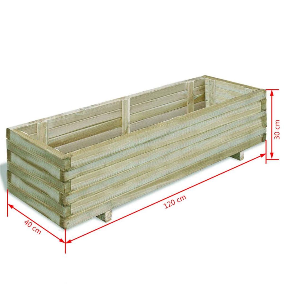 VIDAXL Lit sureleve 120 x 40 x 30 cm Bois Rectangulaire