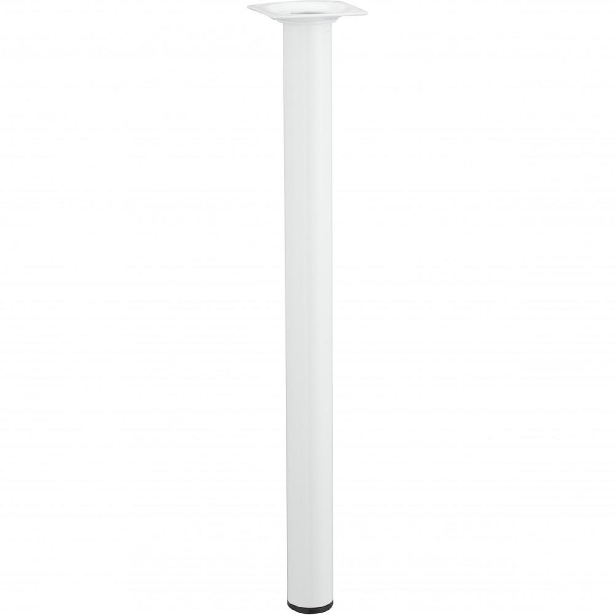 CENTRALE BRICO Pied de table basse cylindrique fixe acier époxy blanc, 40 cm