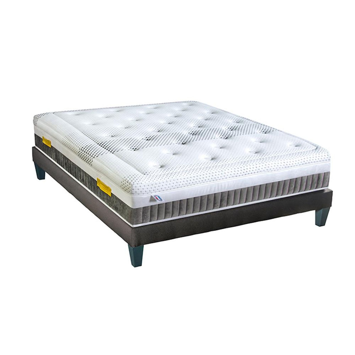 OLYMPE LITERIE OLYMPE LITERIE | Ensemble DELPHES | Matelas Mémoire de forme + Sommier Bois
