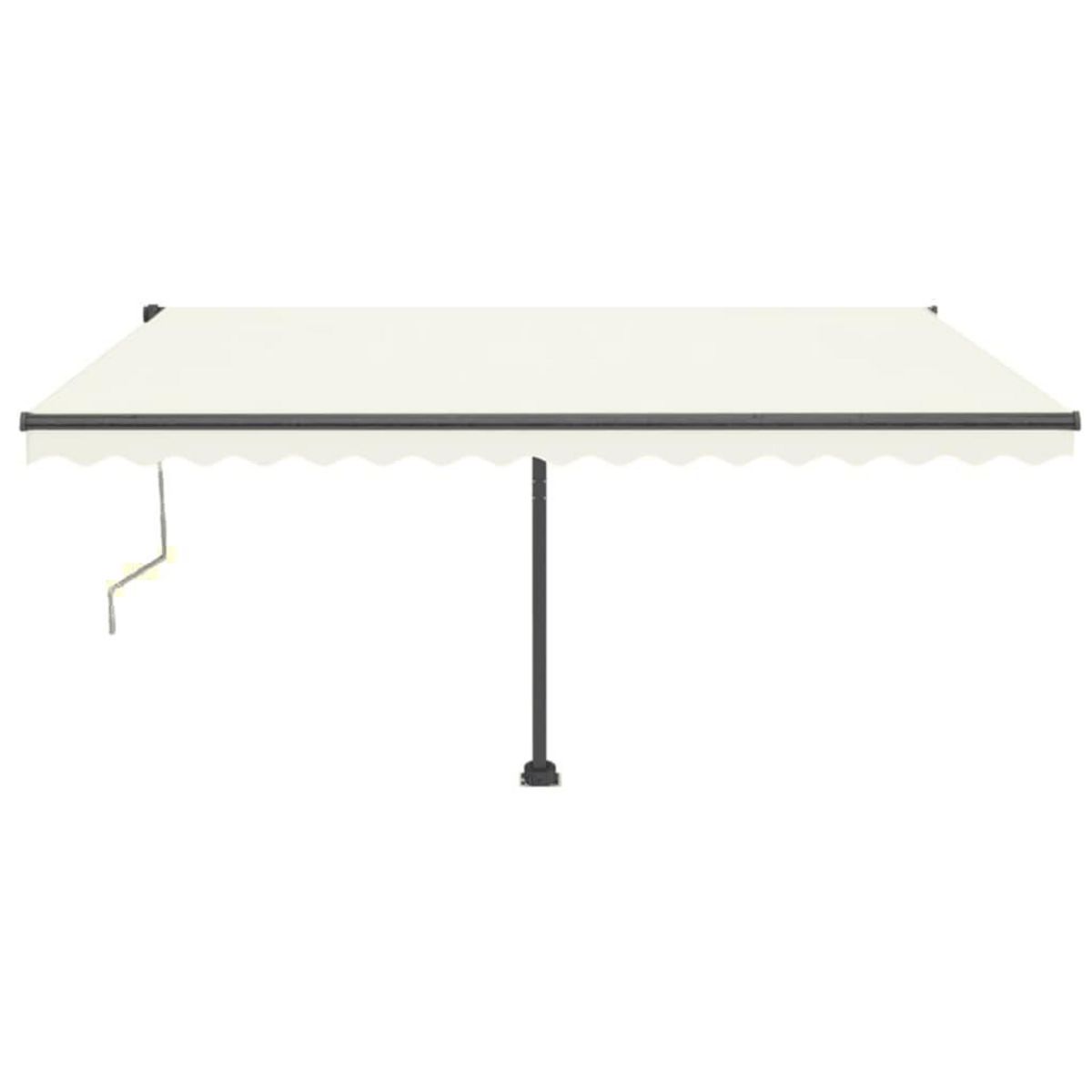 VIDAXL Auvent automatique avec capteur de vent et LED 400x350 cm Creme