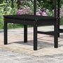 Voir la diapositive 3 : VIDAXL Banc de jardin noir 80x44x45 cm bois massif de pin