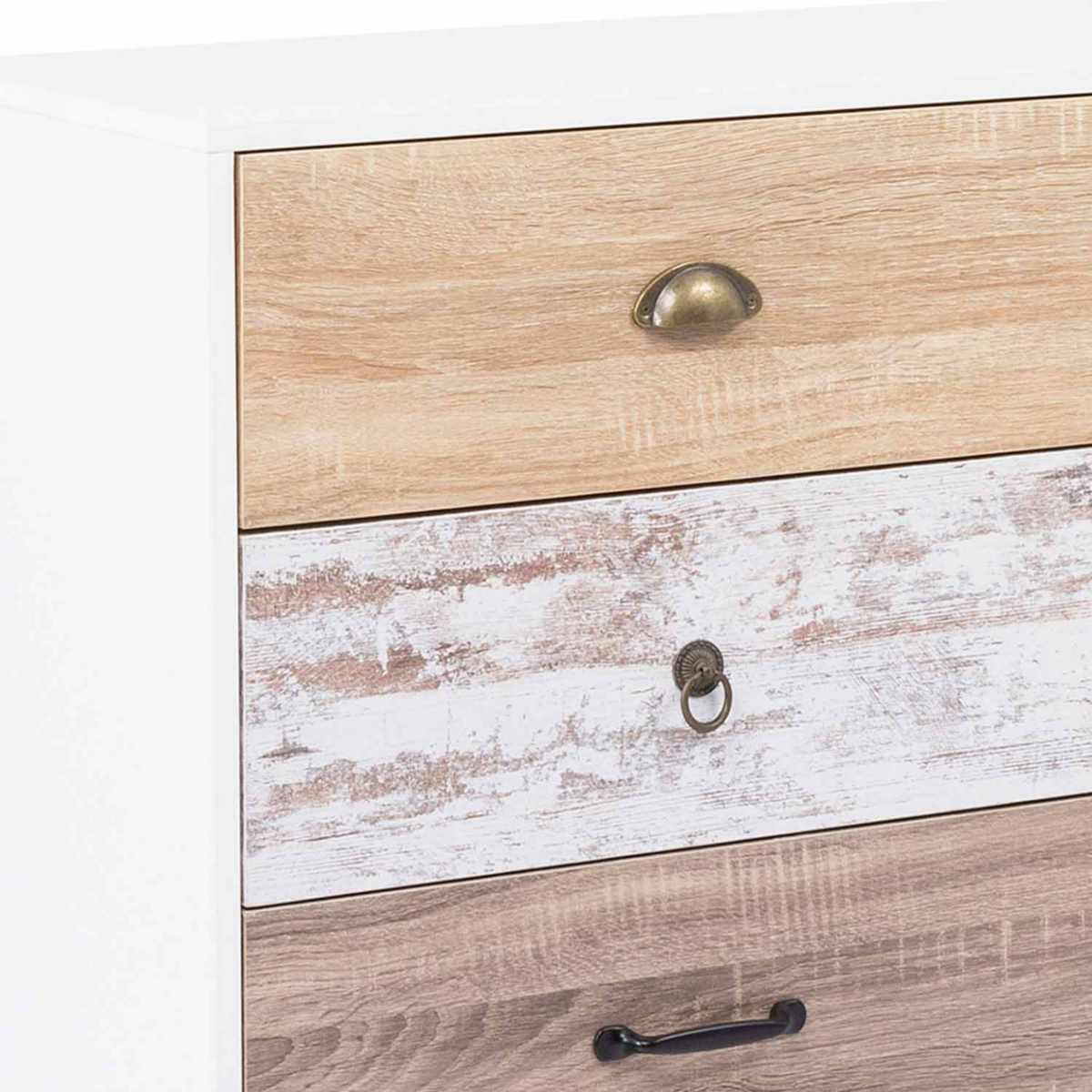 ID MARKET Commode 6 tiroirs BAHIA 115 cm scandinave